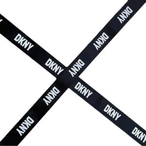❄️ DKNY Signature Black White Grosgrain Ribbon